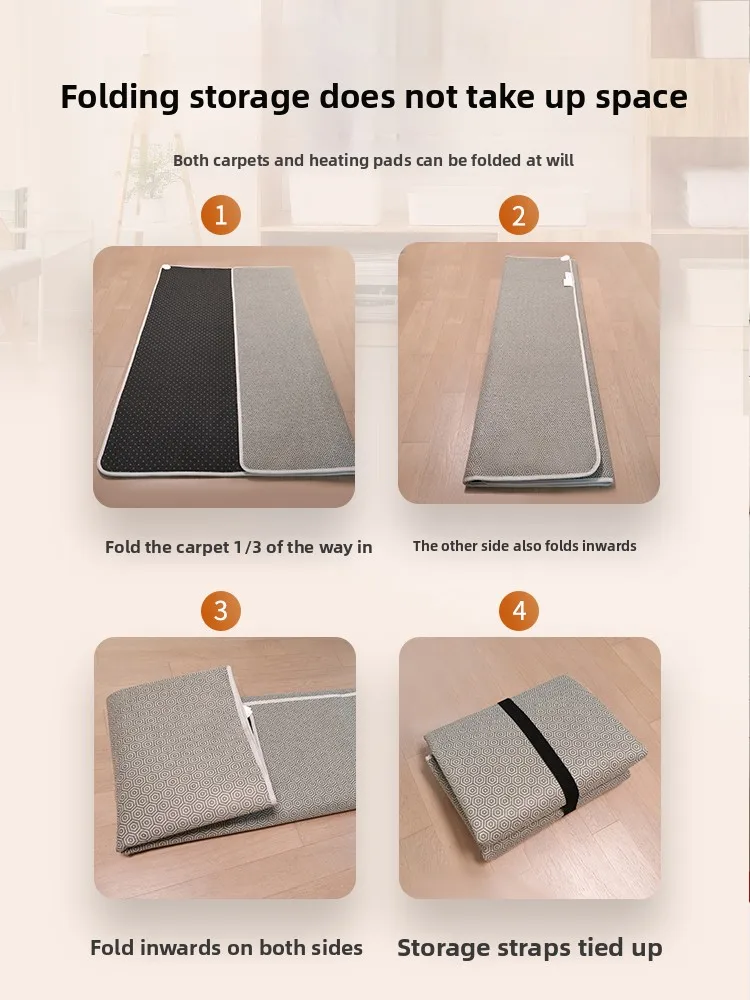 Graphene floor heating mat Foldable electric heating carpet Household living room heating HOME floor mat