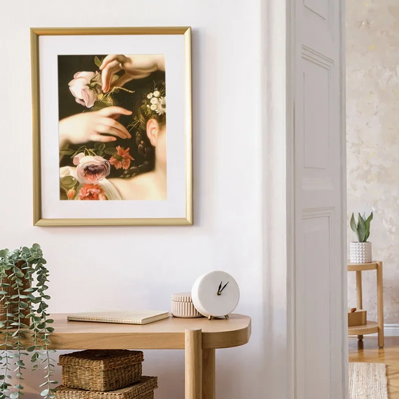 Renaissance Woman Hand Portrait Poster Elegant Feminine Baroque Canvas Painting Gallery Eclectic Wall Art Living Room Home Decor #3