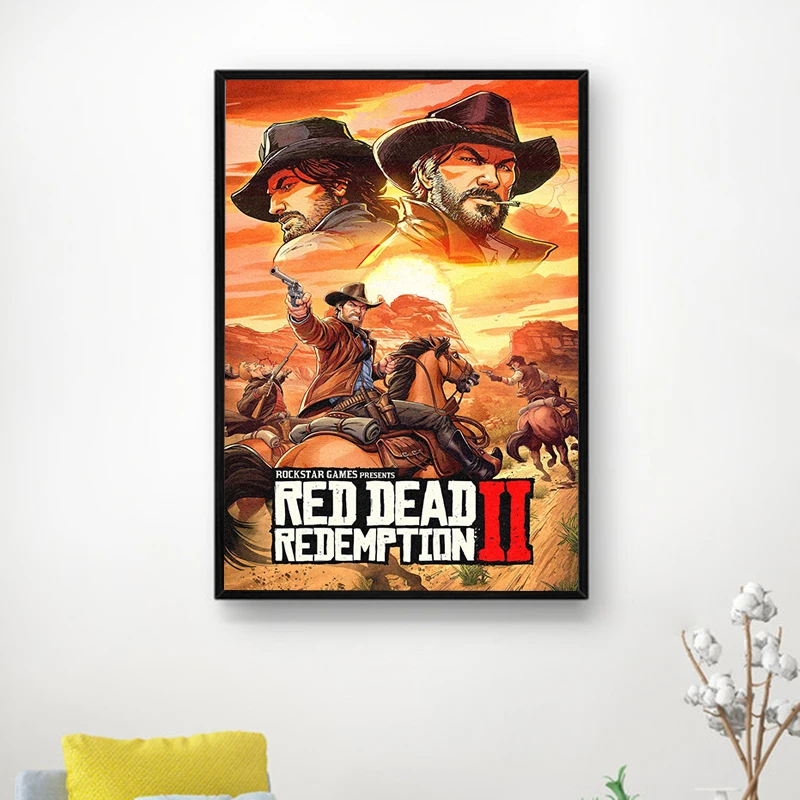 Room Decoration Home Decor Red Dead Redemption 2 Game Poster Wall Paintings Decorative Painting on Canvas Decorations Art Prints