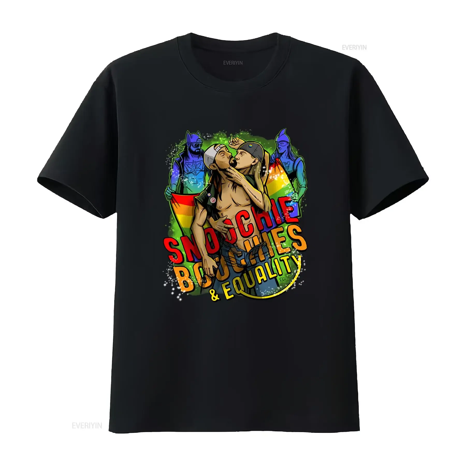 Jay And Silent Bob Smoochie Boochies Equality T shirt B3LF vintage Washed streetwear Comfortable homme Stretched Slightly