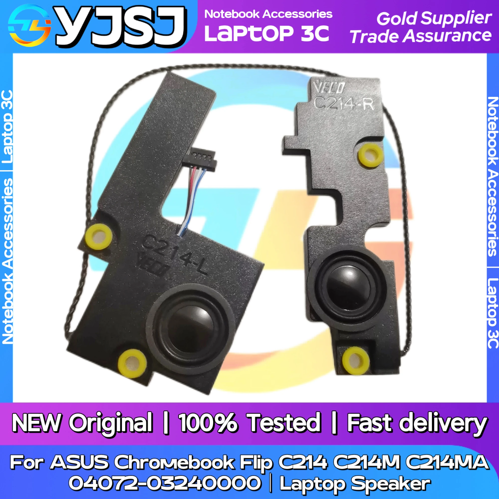 

New Original Laptop Notebook Speaker For ASUS Chromebook Flip C214 C214M C214MA 04072-03240000 built-in speaker horn audio