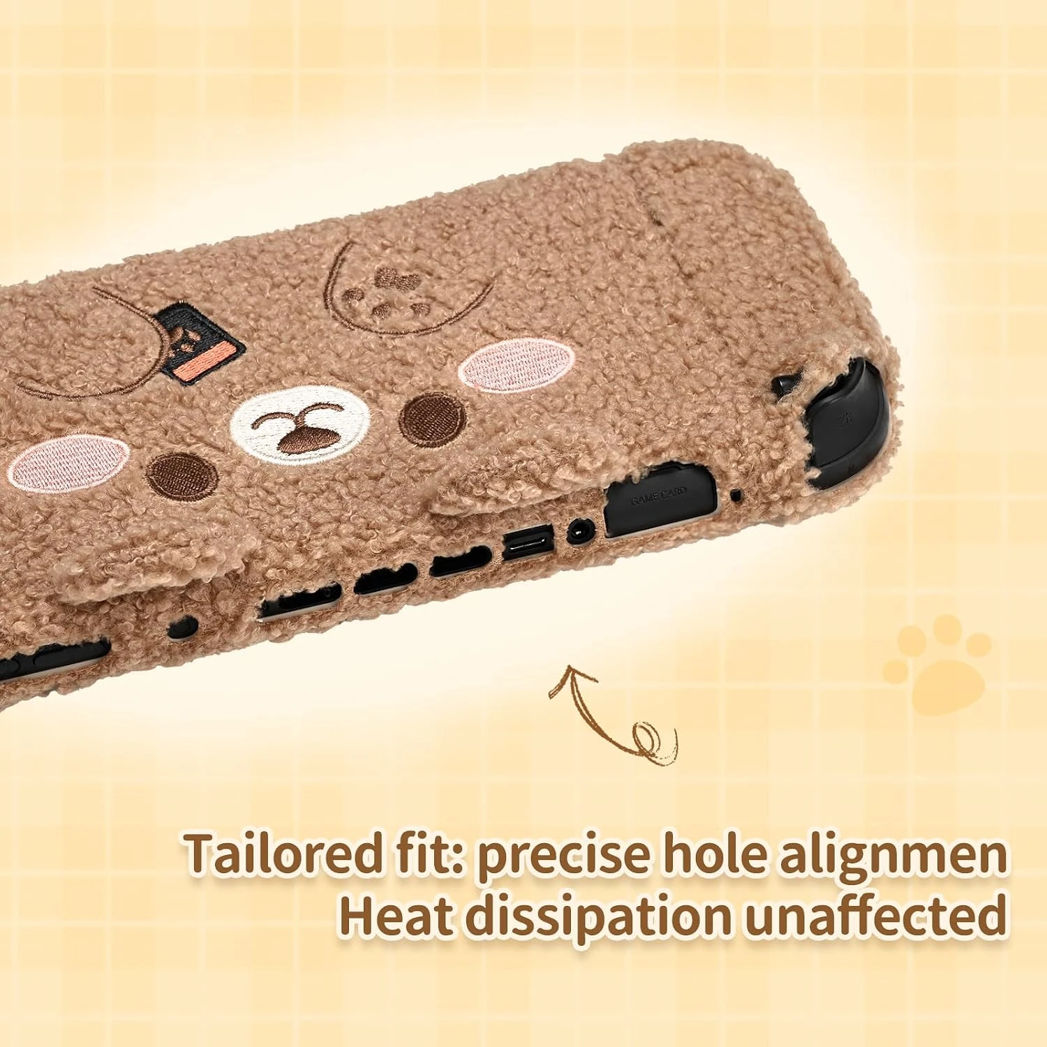 GeekShare Protective Case for Switch 1/ Switch OLED/Switch 2, Bear Plush NS Hard Shell Split Joy-con Cover For NS Accessories - view 5