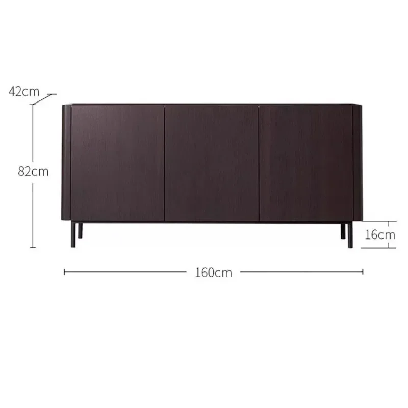 Storage rock slab countertop, tea cabinet, entrance hall cabinet against the wall
