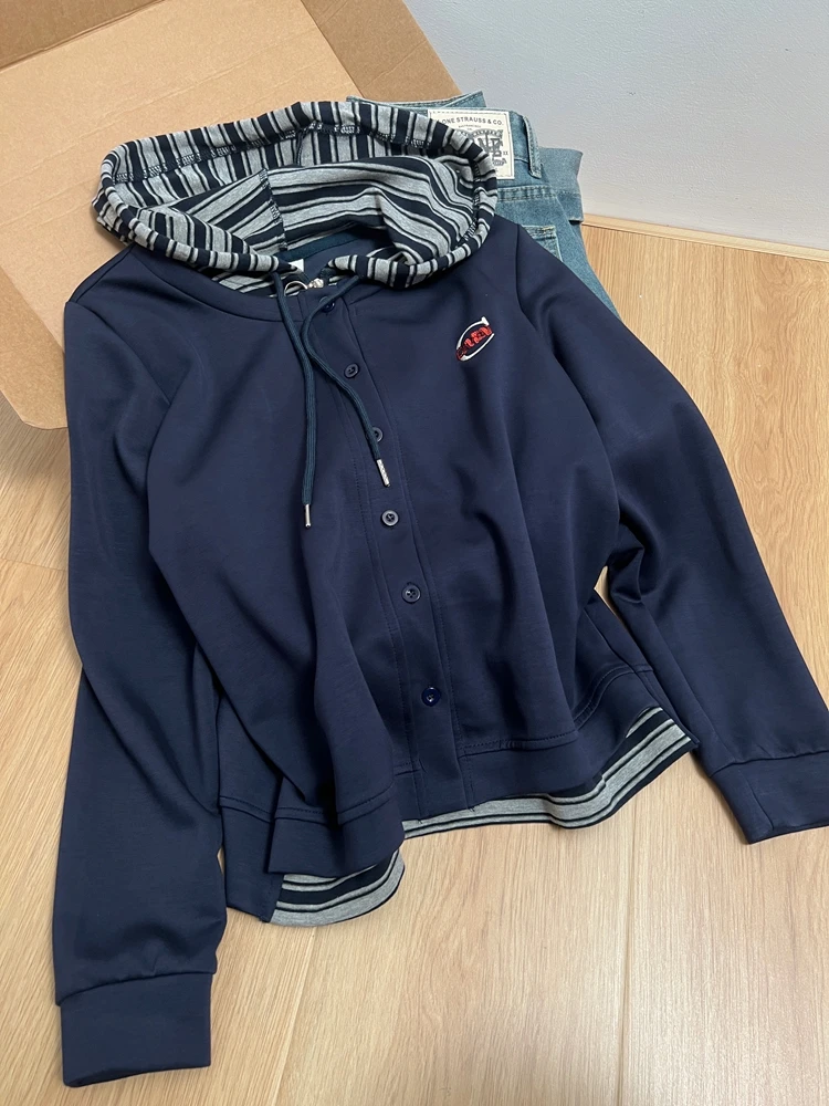 

Модная толстовка больших размеров с капюшоном, полосатая, с длинным рукавом, женская, новая весенняя, утягивающая, скрывающая живот, в корейском стиле