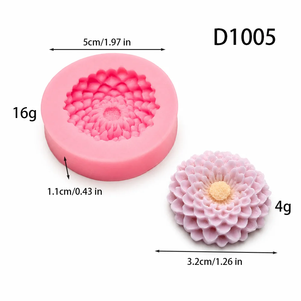 Flower Mold Scented Candle Mould  Soap   Resin Silicone Form Home Decoration Clay Craft Wax-Making Moulds