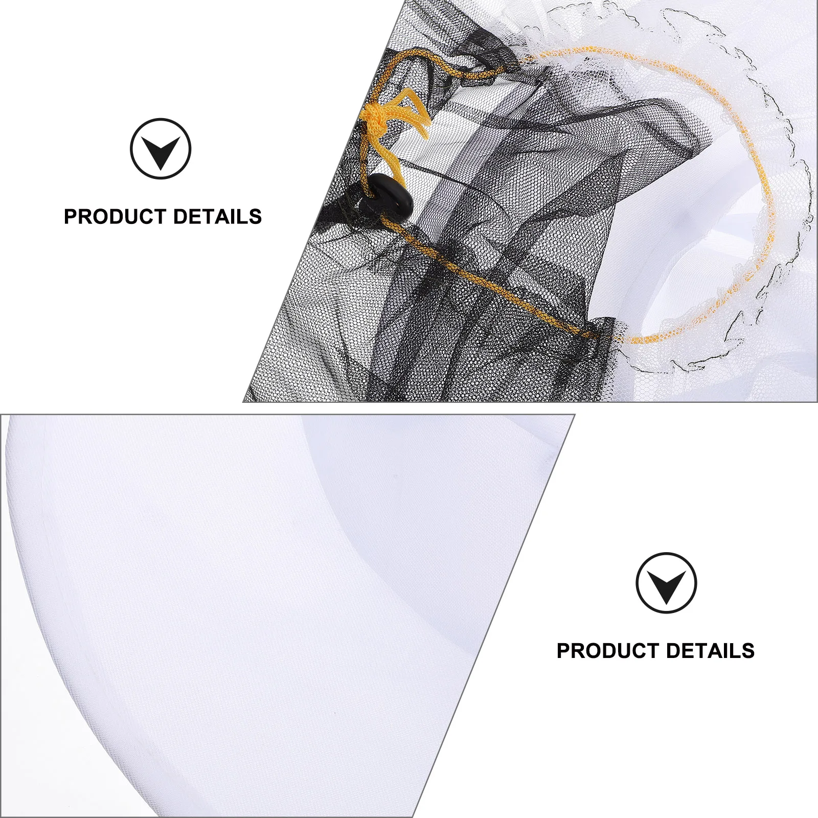 

2Pcs White Beekeeping Hat with Veil Breathable Polycotton Mesh Adjustable Strap for Outdoor Fishing Hiking