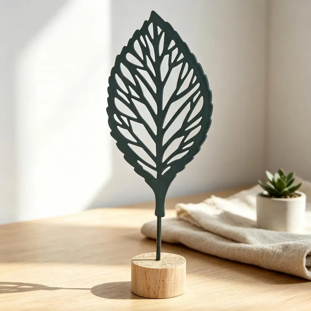 Ginkgo Leaf Ornament Rustic Chic Home Decoration Golden Ginkgo Leaf Statue Decorative Iron Sculpture Anti-rust Home for Room