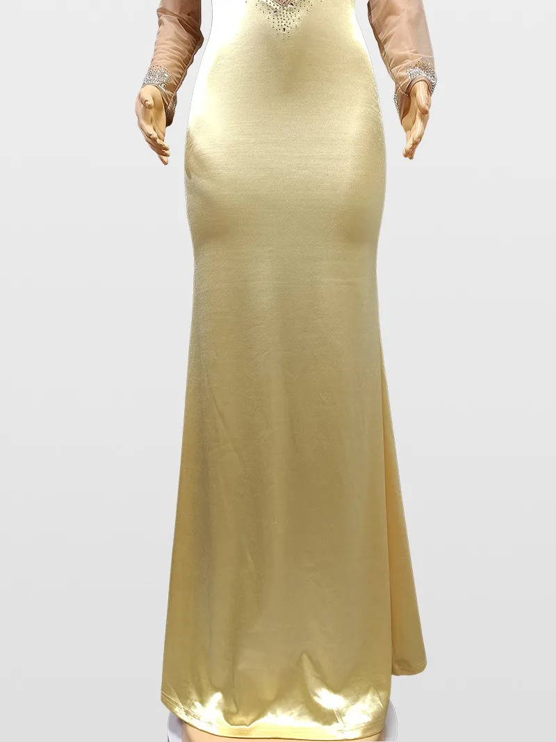 Perfuração quente cauda de peixe saia vestido longo feminino sexy noite baile de formatura casamento celebrar aniversário vestido sessão de fotos usar traje de palco