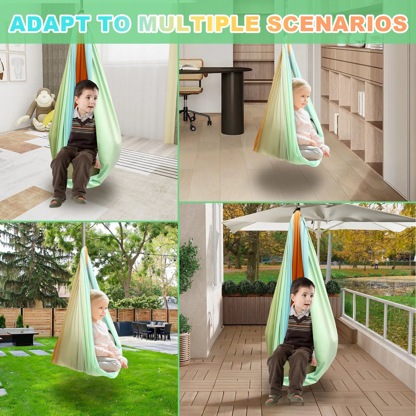 Columpio sensorial para terapi - Kids Outdoor Hammock Swing reseña y precio