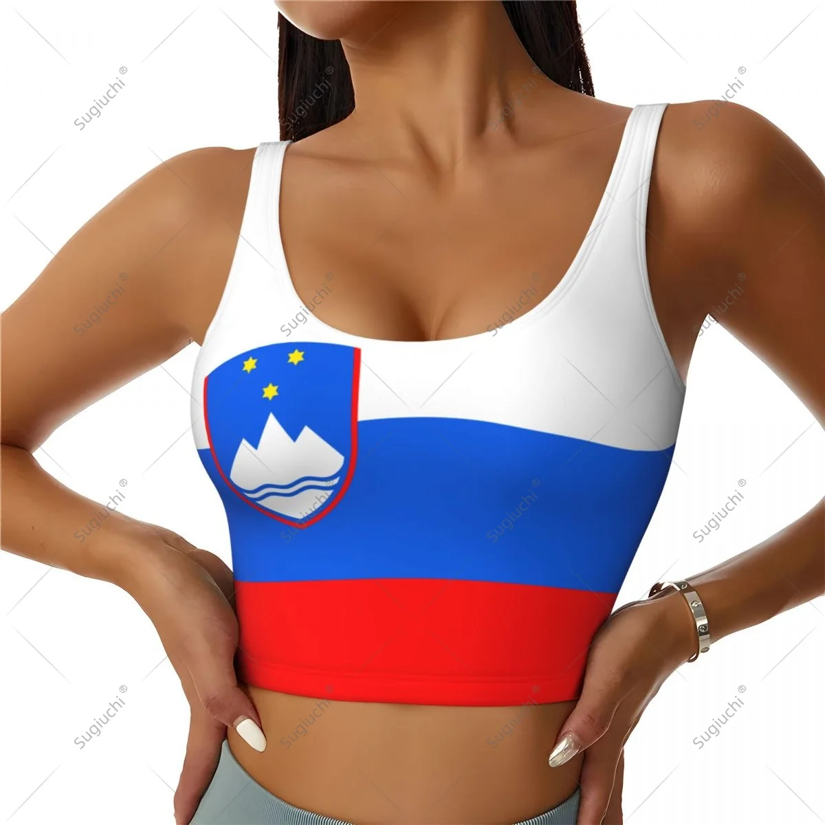 Slovenia Flag Women Girl Activities Sports Vest for Female Yoga Vest Workout Vest Lightweight Trendy