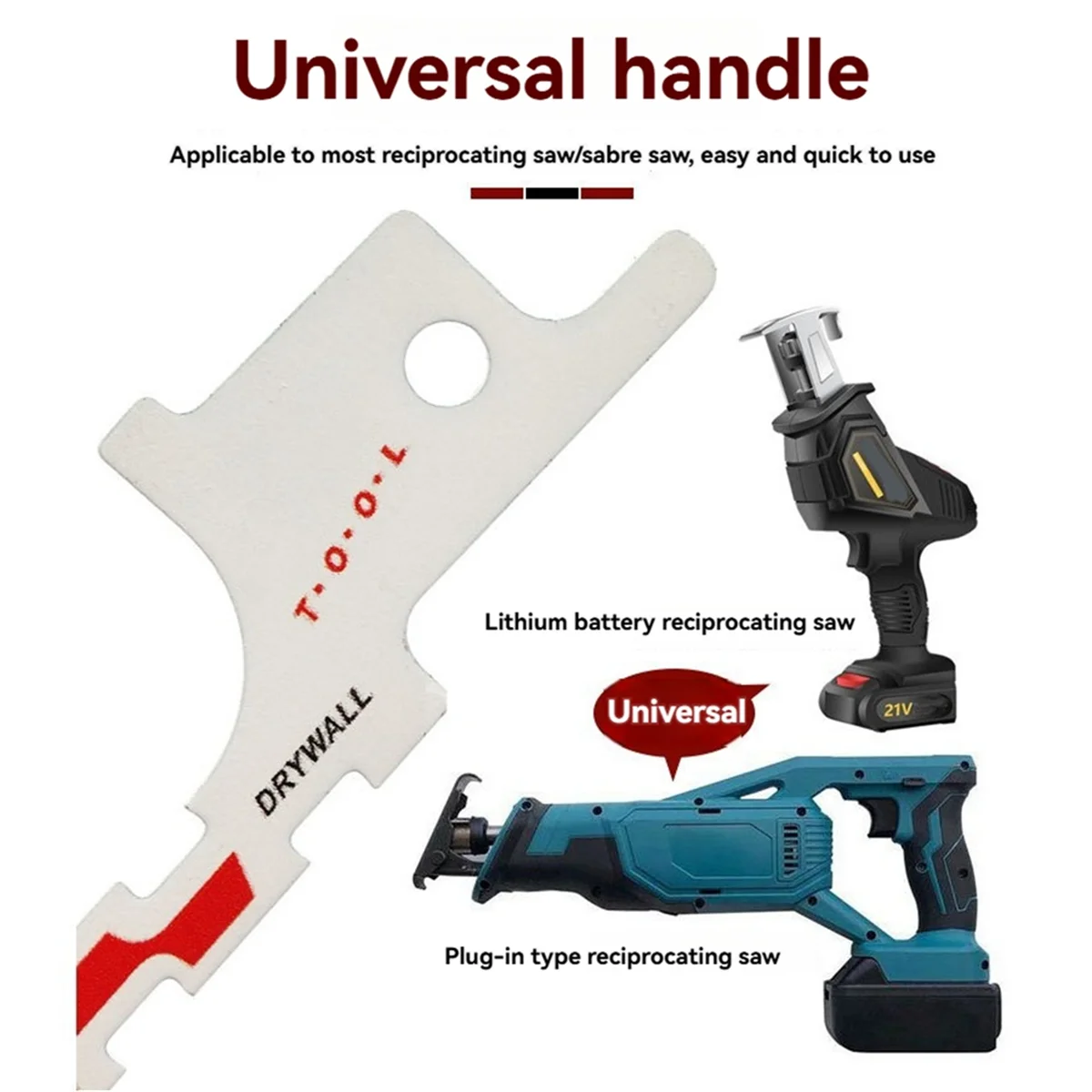 ABFKW Mini Reciprocating Jig Saw Blades Drywall Reciprocating Saw Blade 85/86 Type Wire Box Drywall Access Sawzall Blades 5Pcs