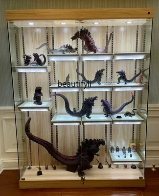 Display cabinet Glass display cabinet Small household model Luxury wine display stand Dust-proof gift cabinet