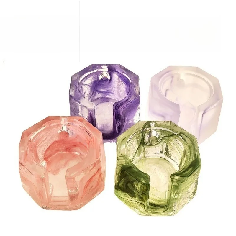 

Crystal glass tea warmer, candle holding stove, teapot heating base