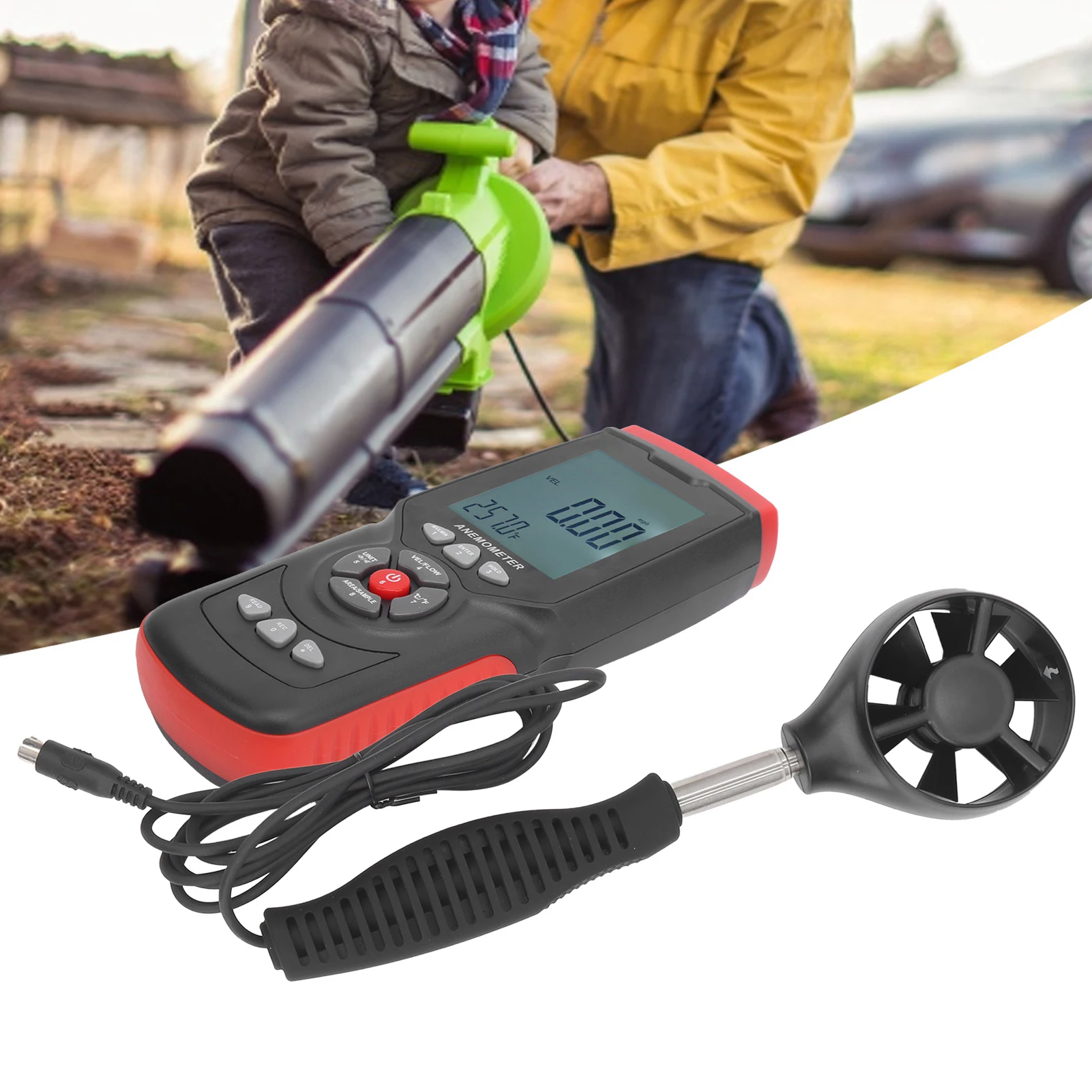 

Анемометр Цифровой анемометр GT8913 Анемометр Промышленный цифровой измеритель скорости ветра, температуры и влажности, тестер, измеритель скорости ветра