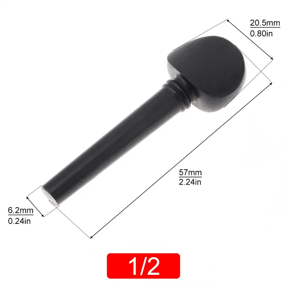 Ebony Violin Tuning Pegs Regular Type 1/8 & 1/4 & 1/2 &3/4 & 4/4 Size