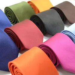 Men's Solid Ties 8cm Orange White Green Blue Wedding Groom Neck Tie Party Accessories Gift for Husband