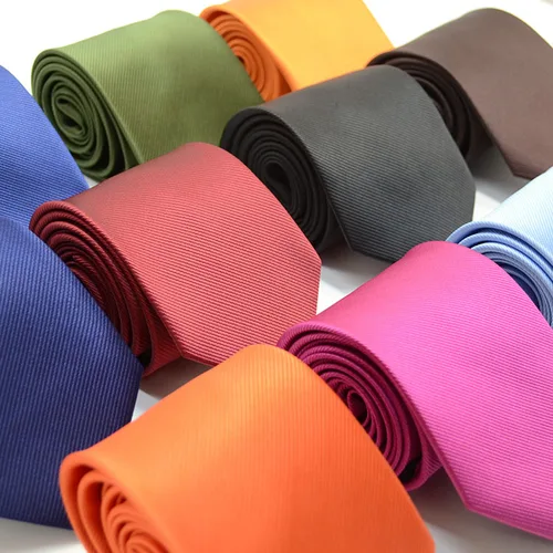 Imagen 1 del producto Corbatas sólidas para hombre, 8cm, naranja, blanco, verde, azul, boda, novio, corbata, accesorios de fiesta, regalo para marido