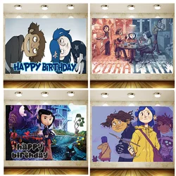 Coraline & the Secret Door Background Party Supplies Decoration Backdrop Baby Shower Banner Kid Faovr Room Decor