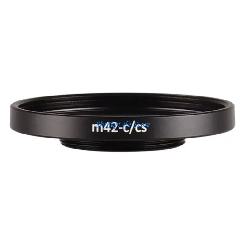E65E Camera Lens Coupling Collar for Telescope Photography with an M42 x 0.75 Female Side, C-Mount Male Side, and Stepped