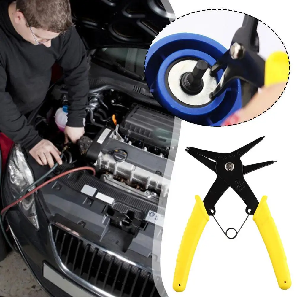 

Плоскогубцы для стопорных колец Внутренние и внешние плоскогубцы для стопорных колец Автомобильные плоскогубцы Внутренний инструмент Плоскогубцы Ремонтная карта Удерживающий внешний A4K1