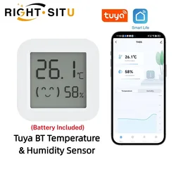 Tuya Humidity Temperature Sensor LCD Screen Bluetooth-Compatible APP Remote Controlled  Monitor for Home Environment Smart Life