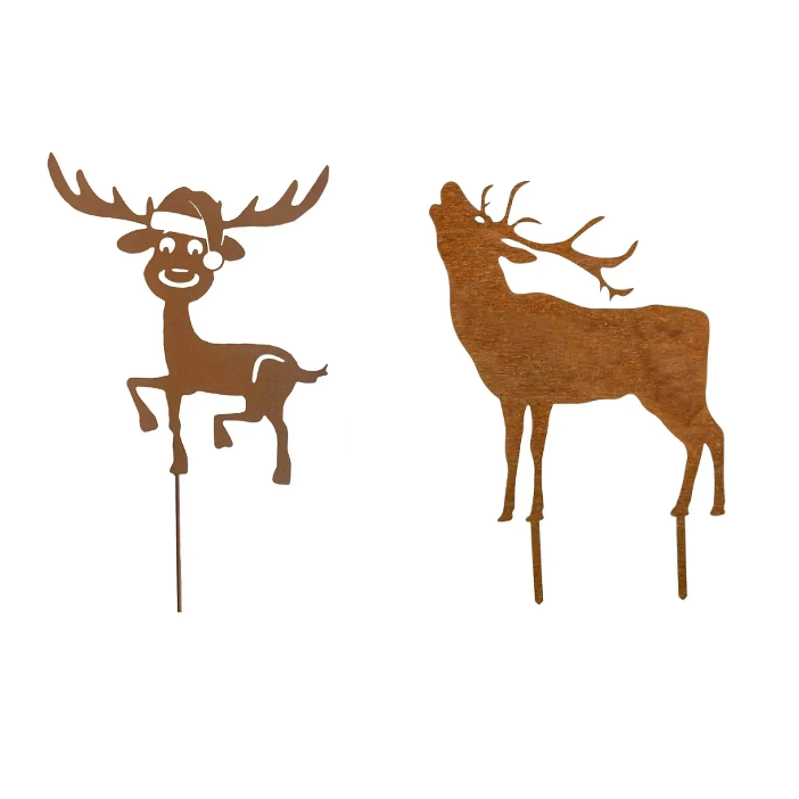 Garden Stake,Christmas Decoration,Waterproof,Decorative,Yard Sign Reindeer Metal Silhouette for Xmas Outside Courtyard Decor
