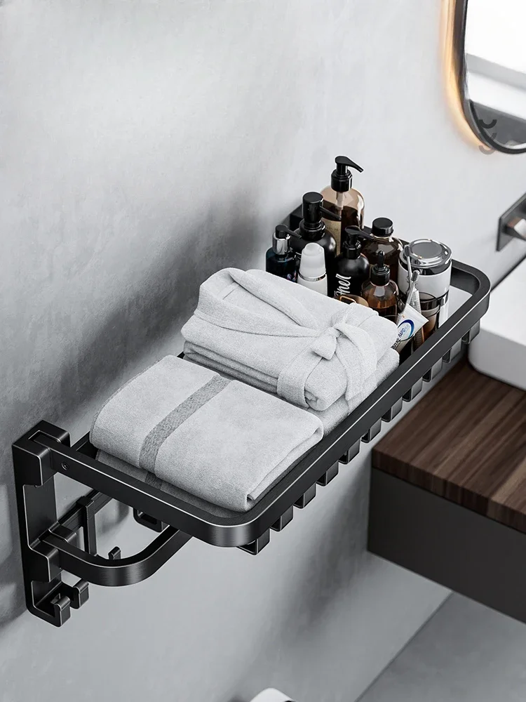 

Toilet towel rack No punching Bathroom rack Wall mounted