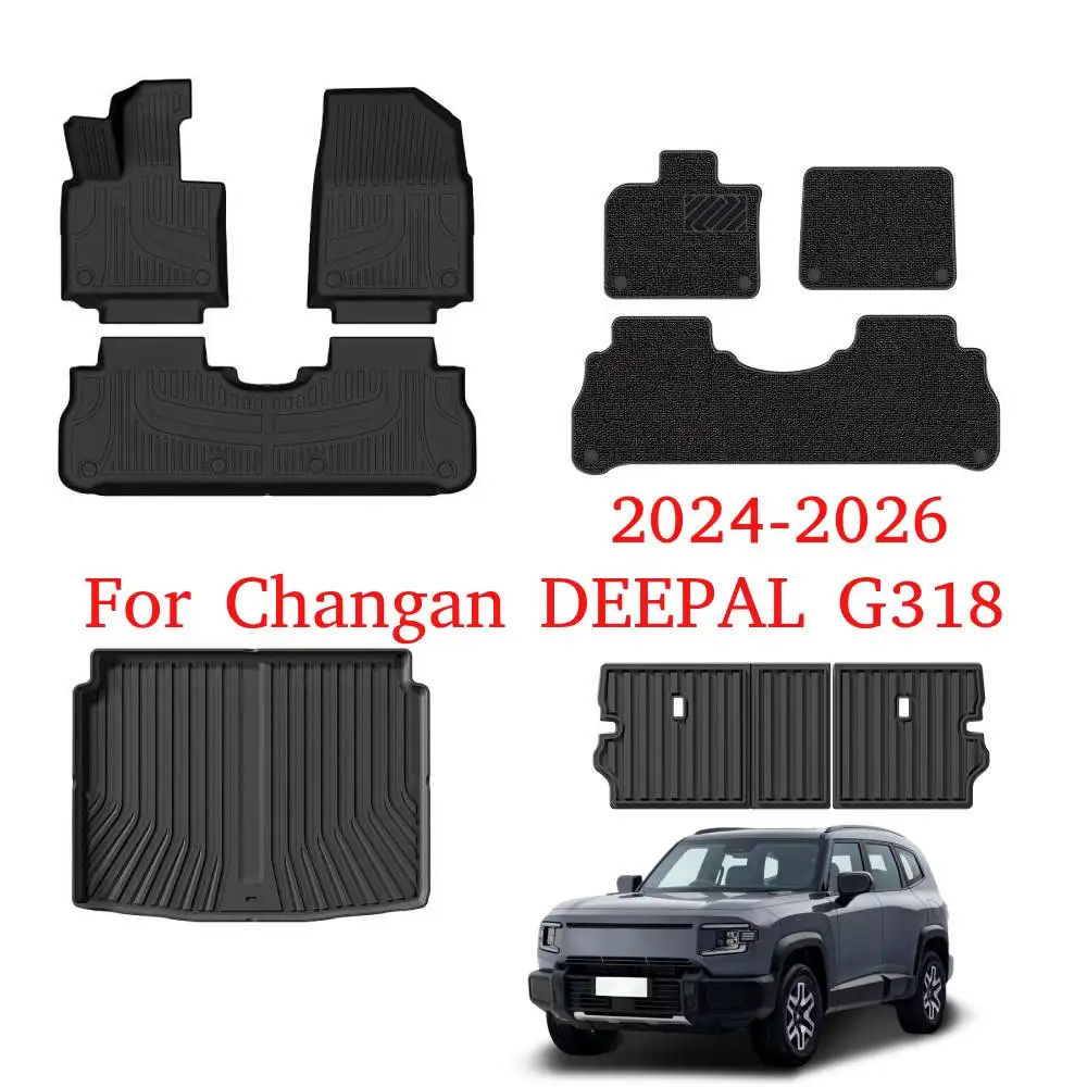 

For Deepal G318 2024 2025 2026 TPE Floor Mats All-Weather Waterproof Automotive Trunk Mat Interior Accessories Left-hand drive
