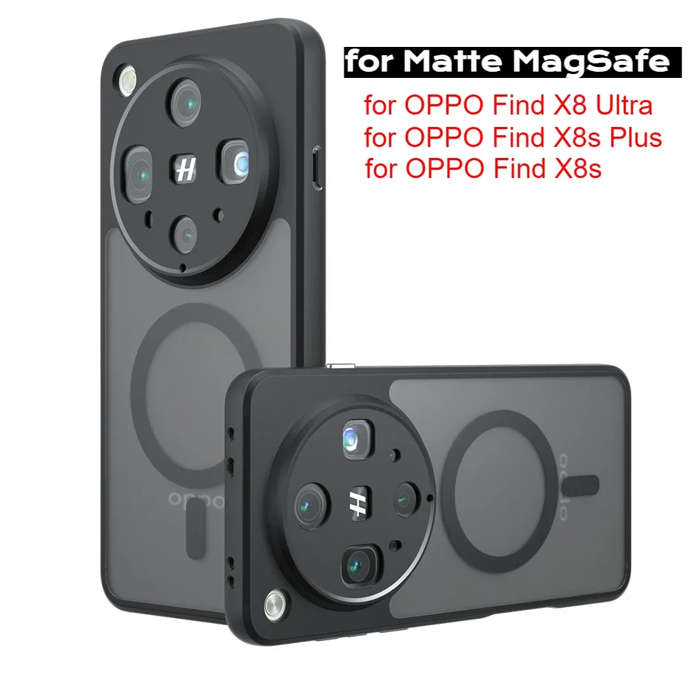 Étui magnétique pour OPPO Find X8, Ultra mat, résistant aux chocs, coque arrière souple et transparente pour Magsafe OPPO Find X8s X7 Ultra