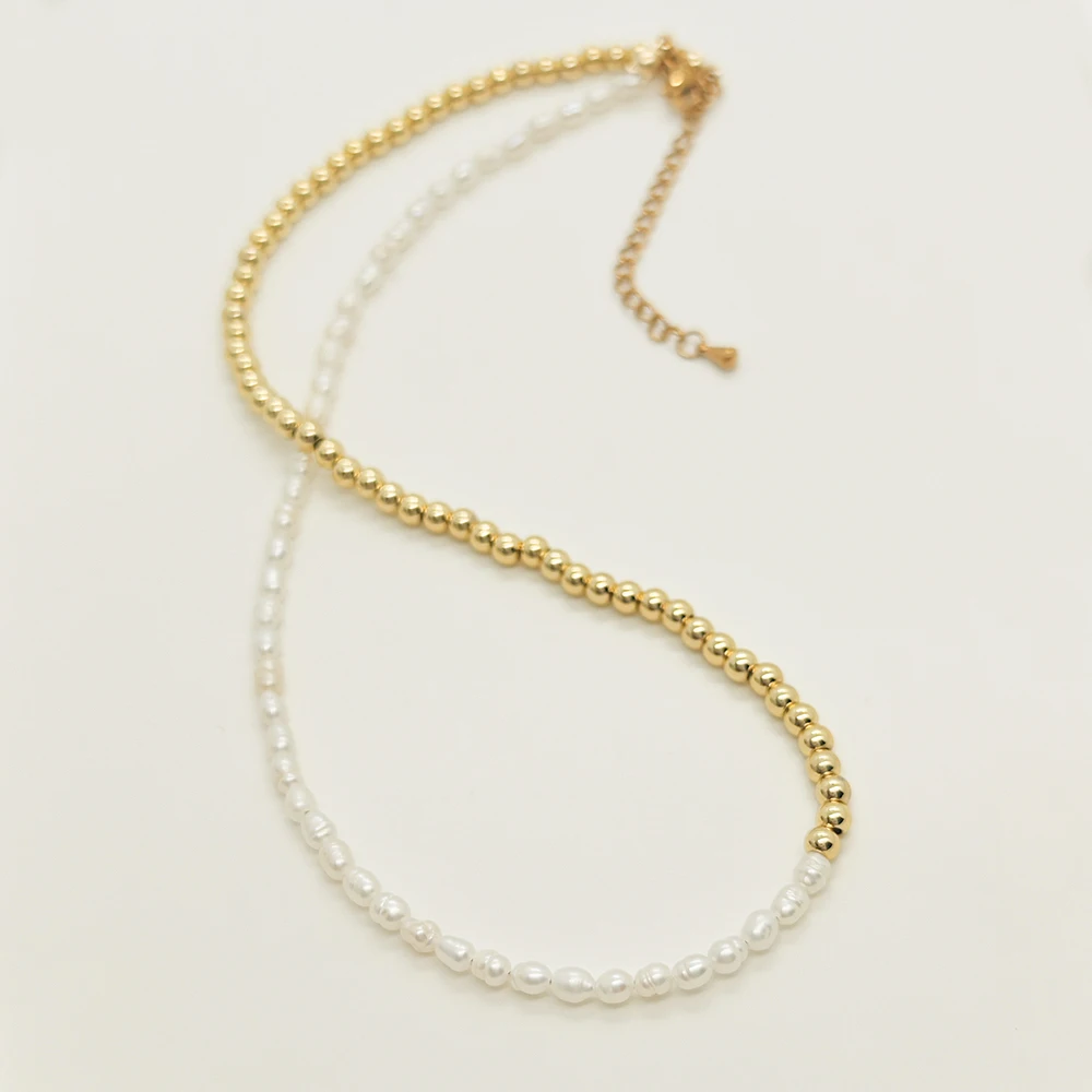 

CCGOOD Mother of Pearl Necklace for Women gold plated 18K Beads Necklaces Boho Handmade Summer Beach Surf Jewelry