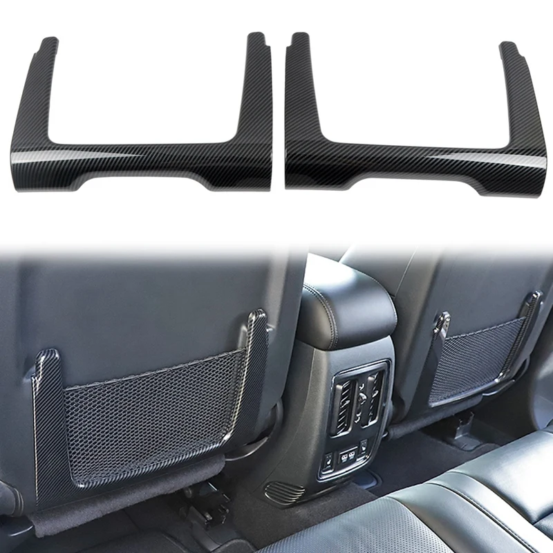 Car Carbon Fiber Seat Backrest Cover Trim Fit For Dodge Durango 2011-2022