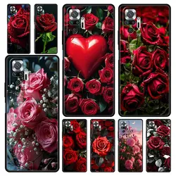 Beautiful Red Rose Flowers Phone Case For Xiaomi Redmi Note 13 12 5G 9S 9 8 10 11 Pro 4G 9T 13C 12C 10C 9C 9A 7 Pro Soft Cover