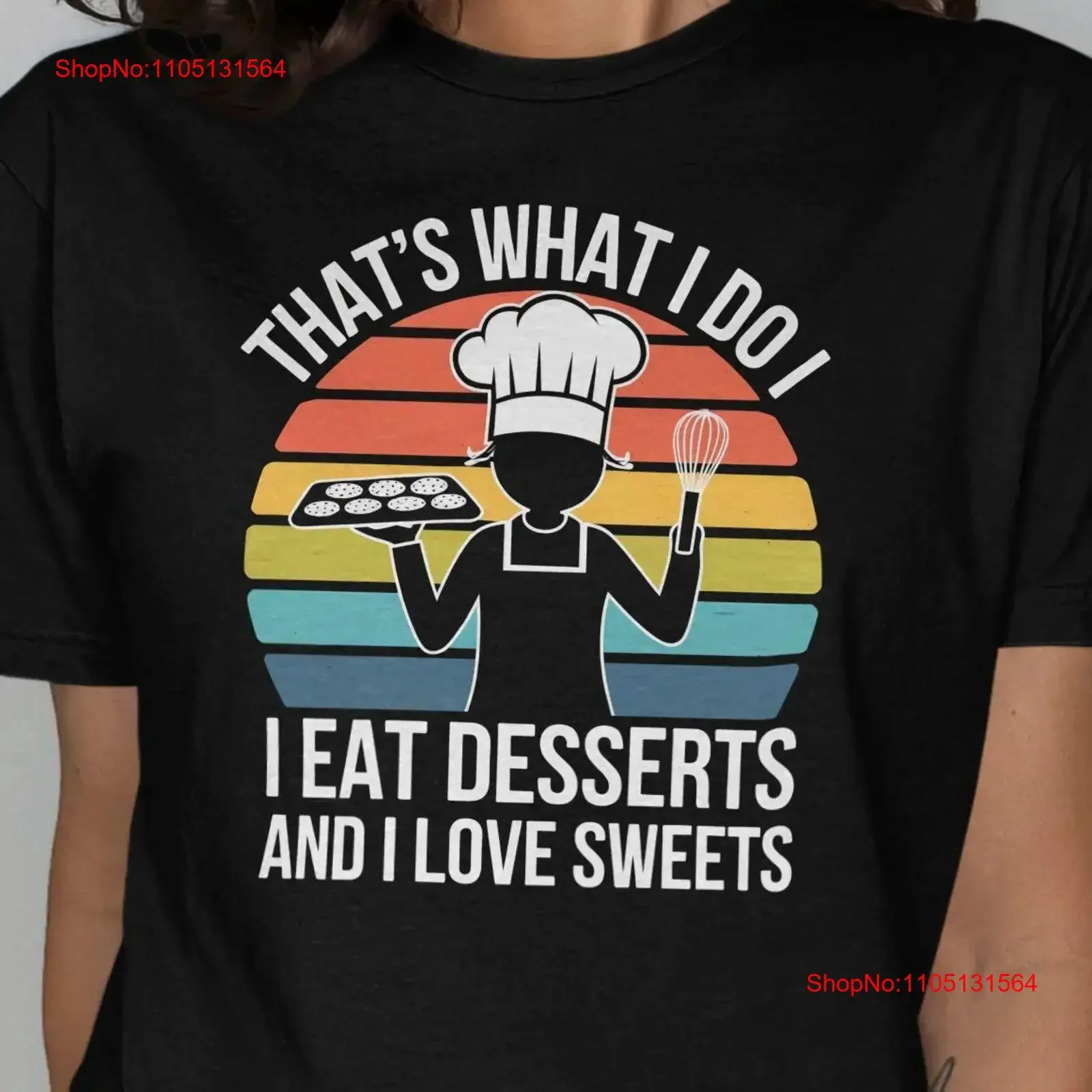 هذا ما أفعله أكل الحلويات مضحك الخبز تي شيرت خمر غسلها أعلى للارتداء اليومي موضة تنوعا عادية