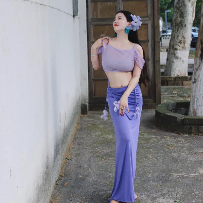 Dostosowany nowy, wysokiej klasy zestaw plus size do kostiumów do tańca brzucha Strój do występów Seksowny strój klasy temperamentu