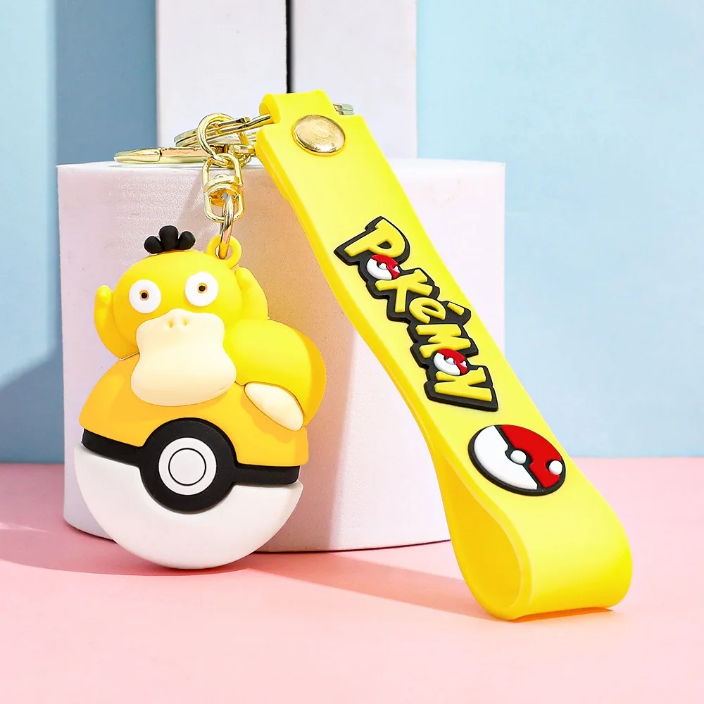 6pcs Kawaii Anime Keychain Set Eevee Charmander Figures
