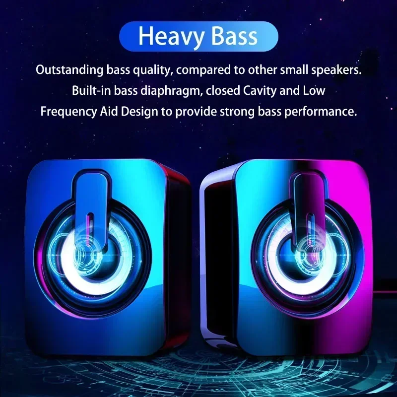 Bilgisayar hoparlör Stereo ses mikrofon ile 3.5mm AUX ev ofis PC hoparlör Macbook masaüstü dizüstü bilgisayar hoparlör