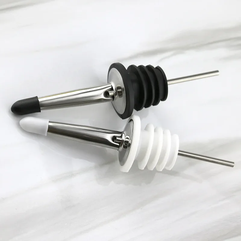 Economic Bottle Stopper Stainless Steel Wine Pourer Dispenser Bottle Cap Liquor Spirit Free Flow Spout Stopper Kitchen Bar Tool