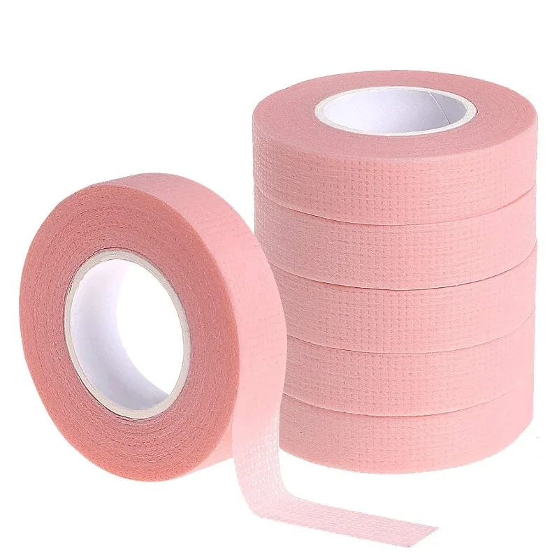 4 Rolls Eyelash tape Micro porous medical tape used to extend eyelashes,adhesive fabric tape used to extend eyelashes (P.E-Pink)
