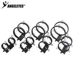 Black Star Finder Mount 42/50/60/68/80/90/102mm Three Point Astronomical Photography Guide Ring 2 Rings 1 Plate 8 Screws