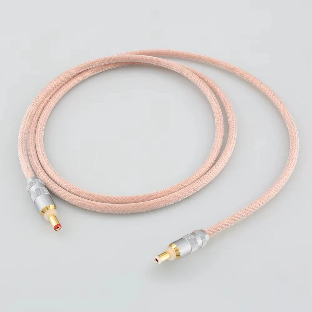 HIFI Audiophile DC Power Cord GX16-2P Connector OCC Copper Wire 5.5mm 2.1/2.5mm DC Jack Audio Equipment Power Cable view 2