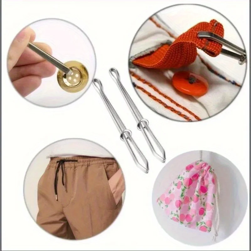 

1PC White Elastic Threader Tool Sewing Bodkin for Belts and Pants Waistband DIY Elastic Insertion Guide for Drawstrings