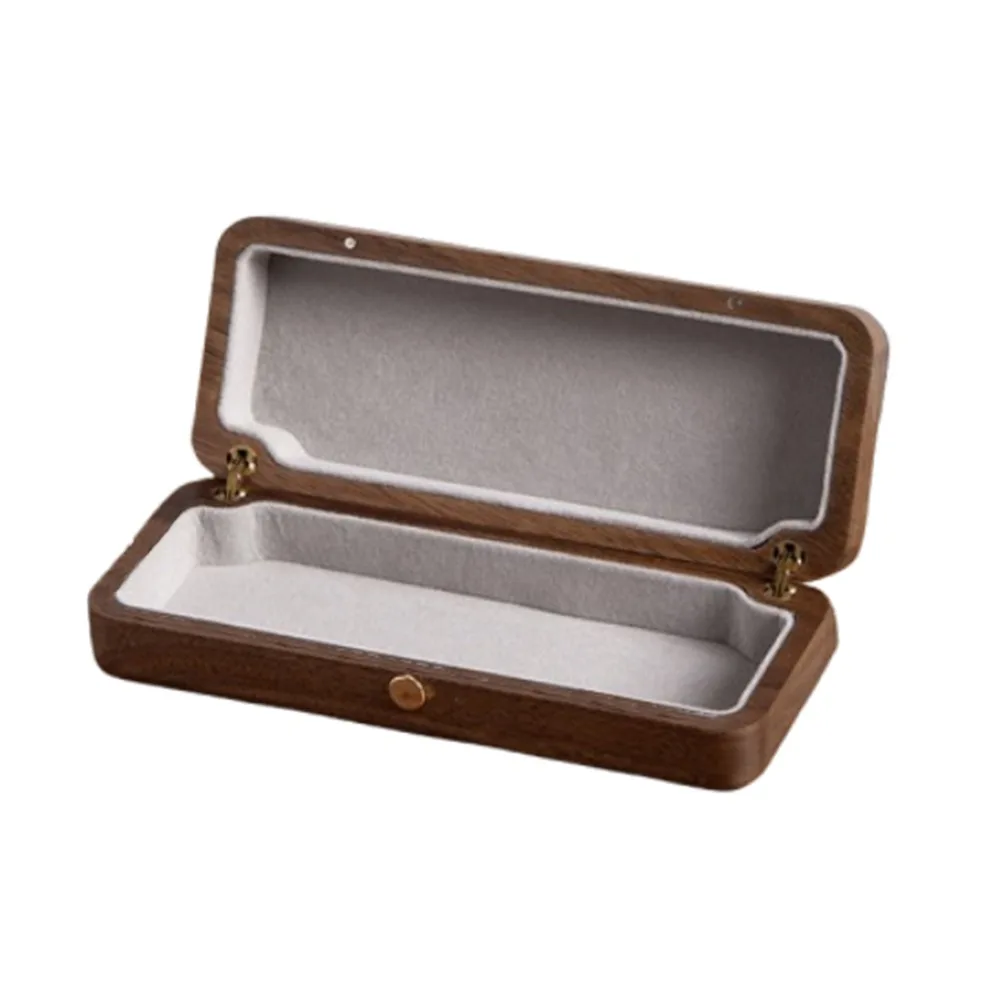 

Retro Wood Glasses Case Large Capacity Magnetic Buckle Eyeglasses Protective Case Sturdy Durable Walnut Wood Storage Box Outdoor
