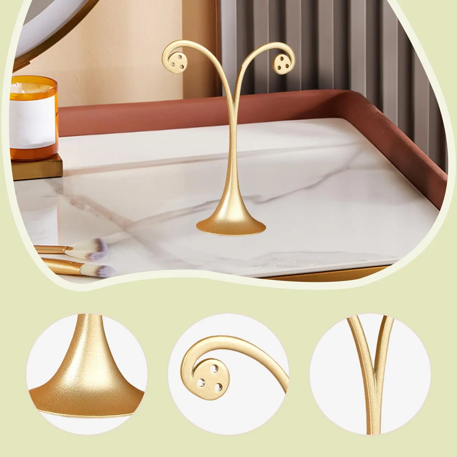 

Earring Display Stand T Stand Jewelry Organizer Earring Hanging Holder Storage Rack for Store Window Vanity Closet Exhibition