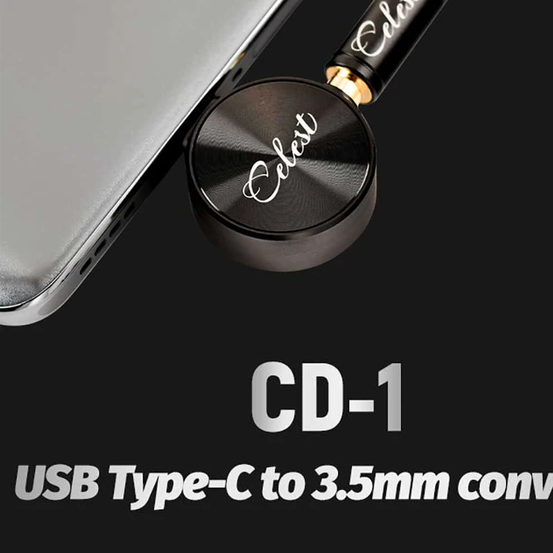 KineraCelest CD-1CD-2 Type-C to 3.5mm Earphone Converter Decoding DAC Amp 384kHz/32bit Headphone Adapter Chip for HIFI Earphone