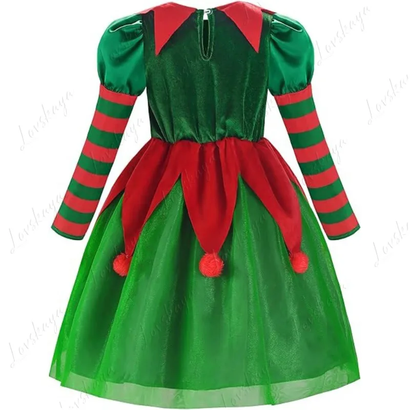 Weihnachtself Kinderkleidung Weihnachtsmann Helfer Kleiner Helfer Weihnachtself Kleid Mädchen Set