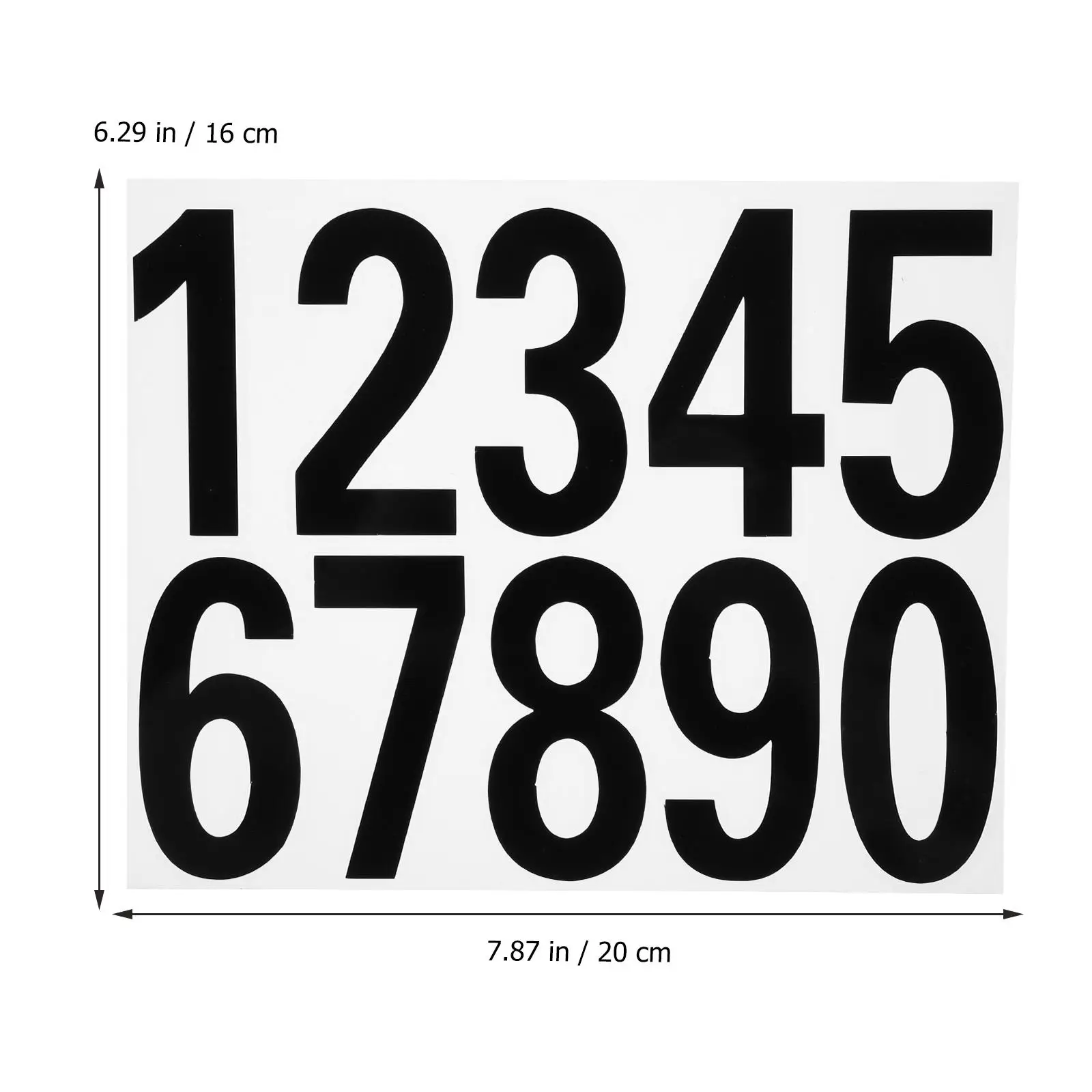 4 Sets Digital Reflective Stickers Number Decal Water Proof Address Door Label The Pet House Numbers