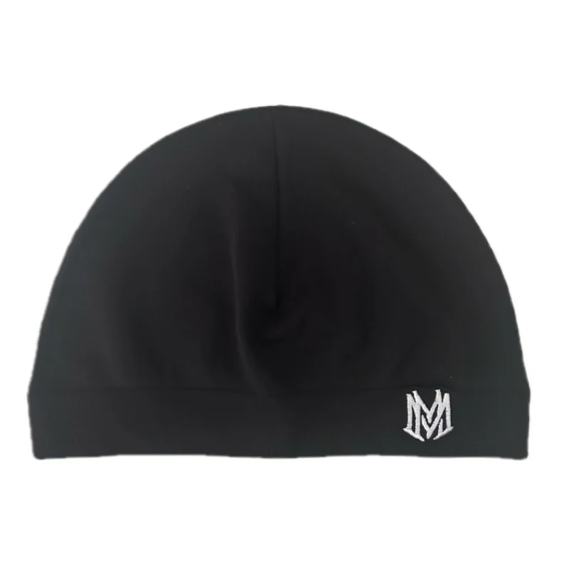 حرف M قبعة جمجمة مطرزة رقيقة تمتد قبعة صغيرة للرجال النساء أزياء الشارع الشهير الرياضة الجري ركوب الدراجات في الهواء الطلق أغطية الرأس #1