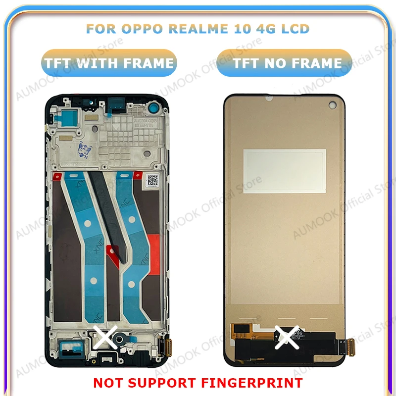 6,4-calowy wyświetlacz AMOLED LCD do Oppo Realme 10 4G RMX3630 Wyświetlacz LCD Ekran dotykowy Digitizer Zespół z częściami zamiennymi ramy — zdjęcie produktu 6