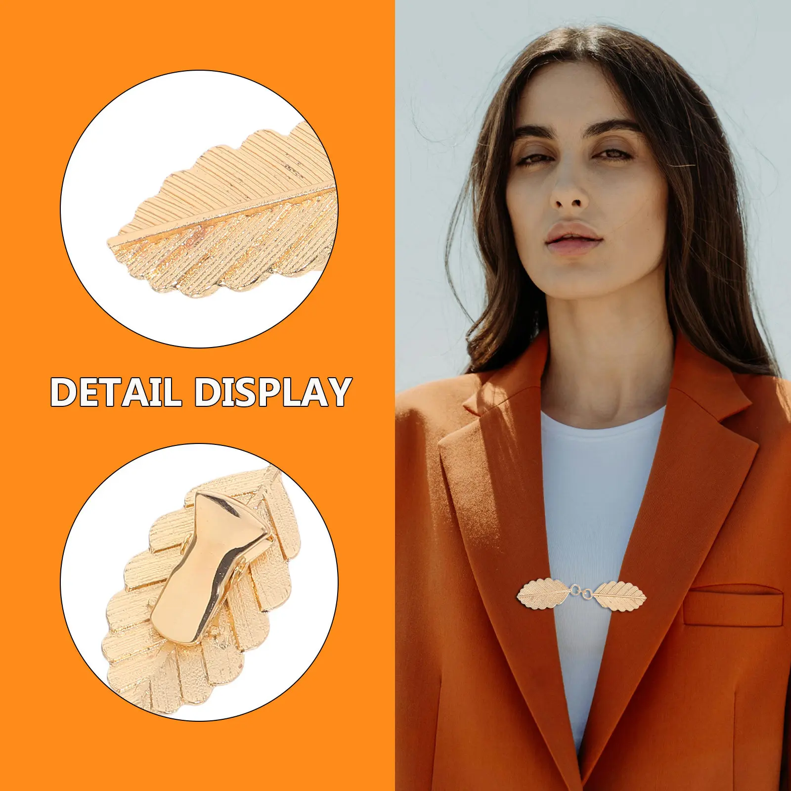 4Pcs Vintage Sweater Clips Women Metal Shawl Pins Retro Cardigan Clasps Zinc Alloy Anti-Slip Snap Closure for Daily Office Party
