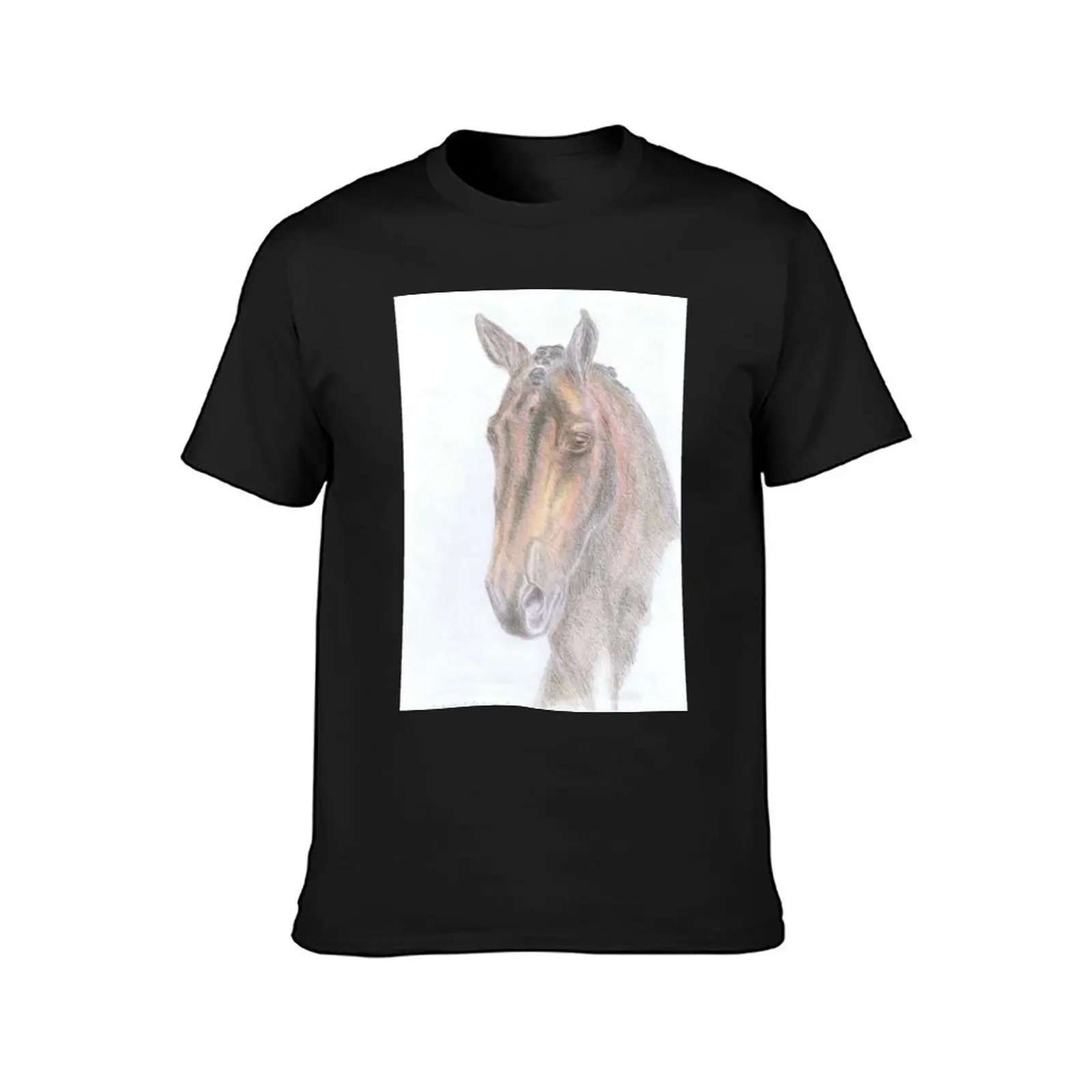 Dressage horse portrait from the side T-Shirt graphics plain t shirt men